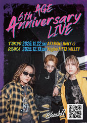 一般チケット専用＞11/22開催 AGE 6th Anniversary LIVE @TOKYO
